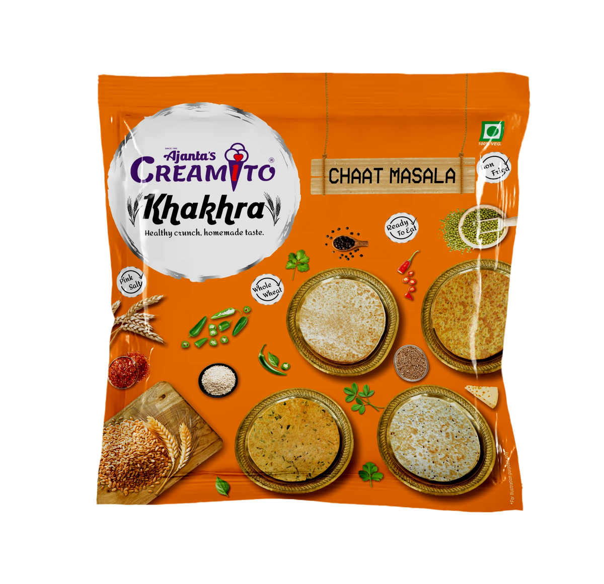 Creamito Chaat Masala Khakhra pack